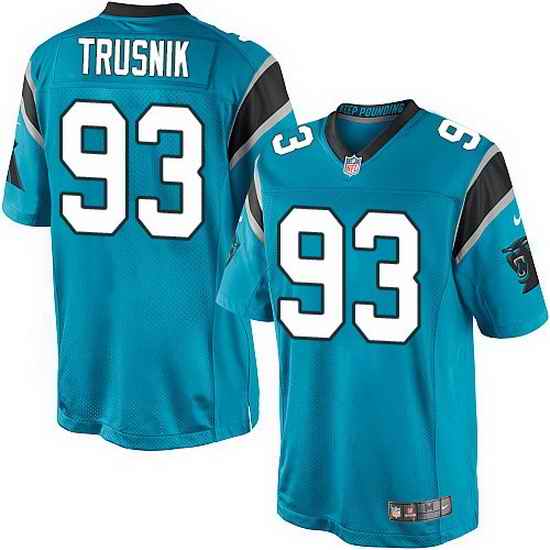 Nike Panthers #93 Jason Trusnik Blue Team Color Mens Stitched NFL Elite Jersey